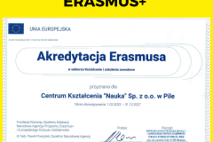 Ersamus+ Informacja o naborze do projektu - 2